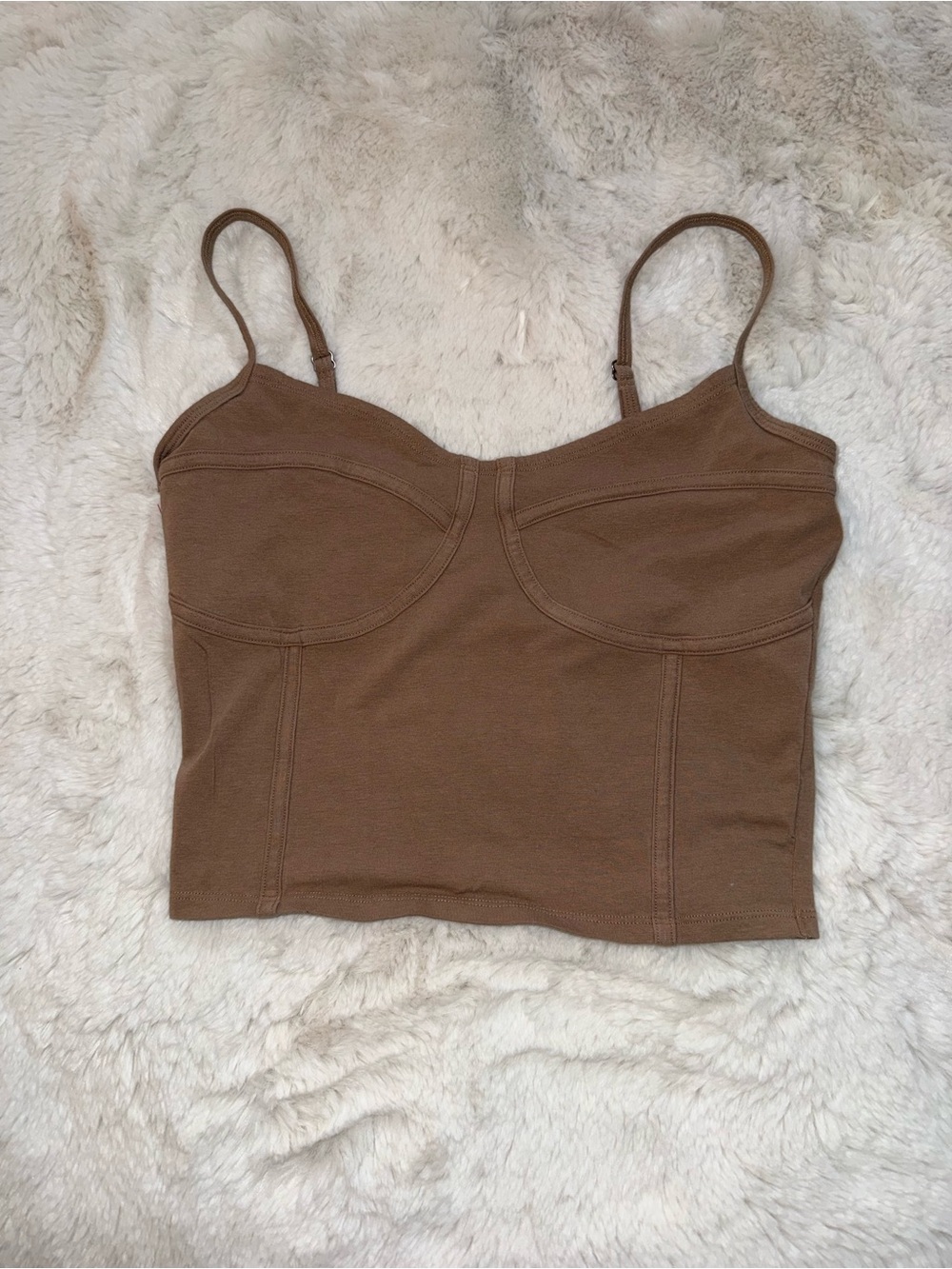 Hollister Brown Bustier Crop Tank